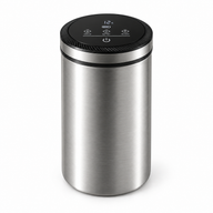 Electric Vacuum Coffee Canister – 1.6L Stainless Steel, Digital Touch Lid - miniatura 1
