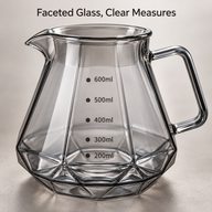 Smoked Glass Pour-Over Coffee Set – 400/600ml, Glass Dripper - miniatura 5