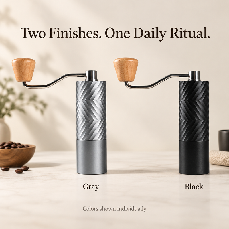 Faceted Manual Coffee Grinder – 5/6/7-Star Steel Burr - immagine del prodotto