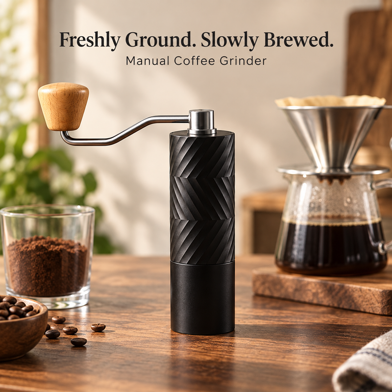 Faceted Manual Coffee Grinder – 5/6/7-Star Steel Burr - immagine del prodotto