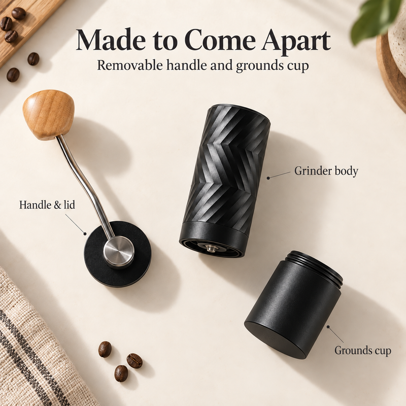Faceted Manual Coffee Grinder – 5/6/7-Star Steel Burr - immagine del prodotto