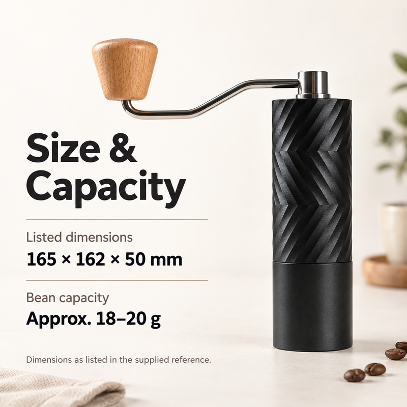 Faceted Manual Coffee Grinder – 5/6/7-Star Steel Burr - immagine del prodotto