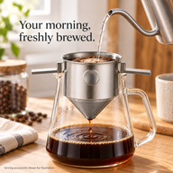 Filtro caffè pieghevole per pour-over – Acciaio inox 304 - miniatura 2