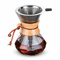 Cafetera de filtro de vidrio – 400/600 ml, filtro de acero reutilizable - miniatura 1