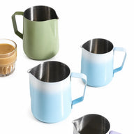 Latte Art Milk Pitcher 350/600ml 304 Stainless Steel Gradient: yozcoffee gradient milk frothing pitcher 304 stainless ste (5)