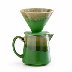 Green Reactive Glaze Ceramic Pour Over Coffee Set – 450ml
