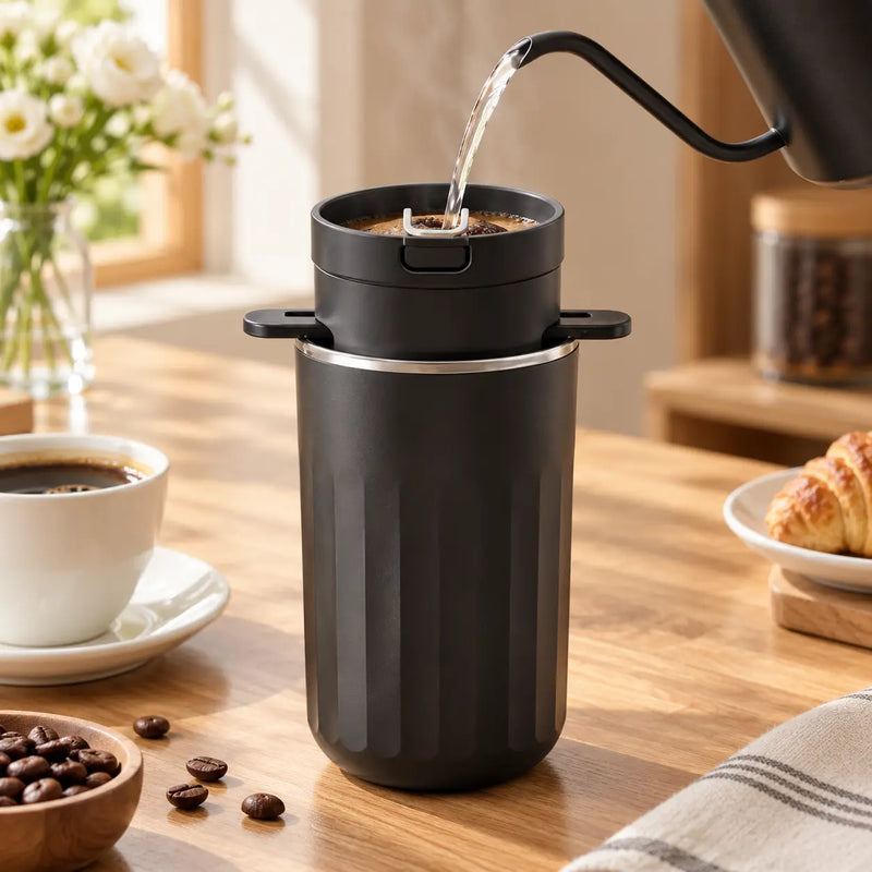 Macinacaffè elettrico portatile e dripper pour-over – 2 in 1 - immagine del prodotto