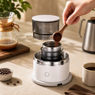 Pour Over Coffee Maker 304 Stainless Steel Tritan Portable: close-up key components finish