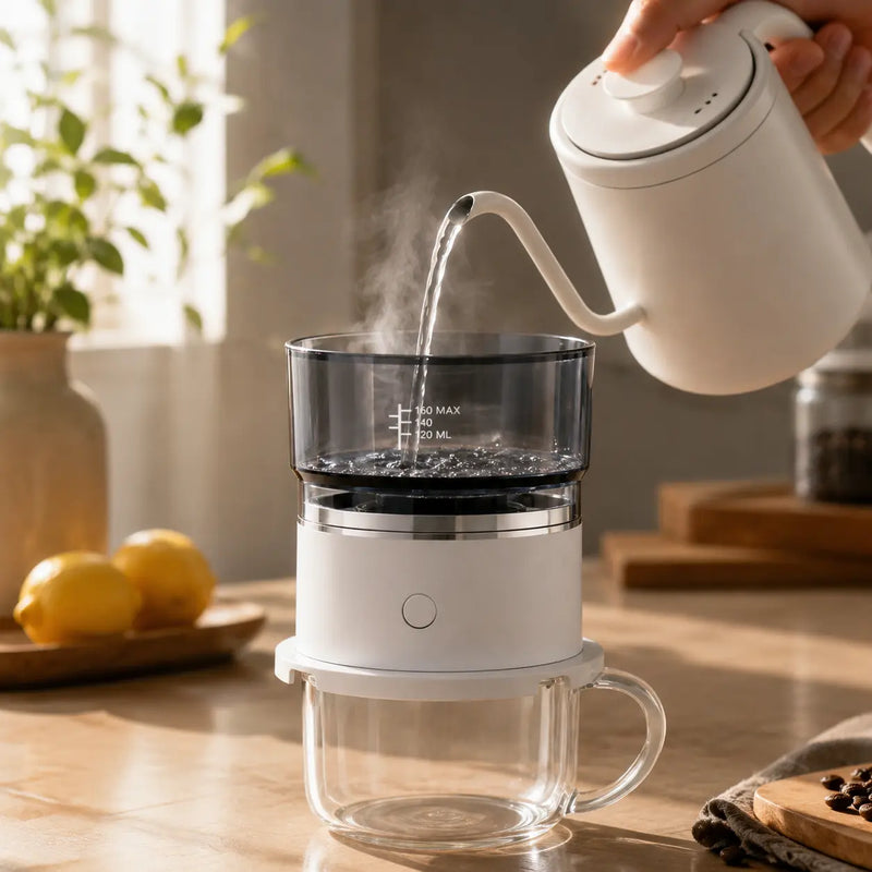 Pour Over Coffee Maker 304 Stainless Steel Tritan Portable: tritan feature details build callouts