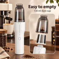 Handheld Coffee Cleaning Vacuum – 50W, 130ml Dust Cup, White - miniatura 4