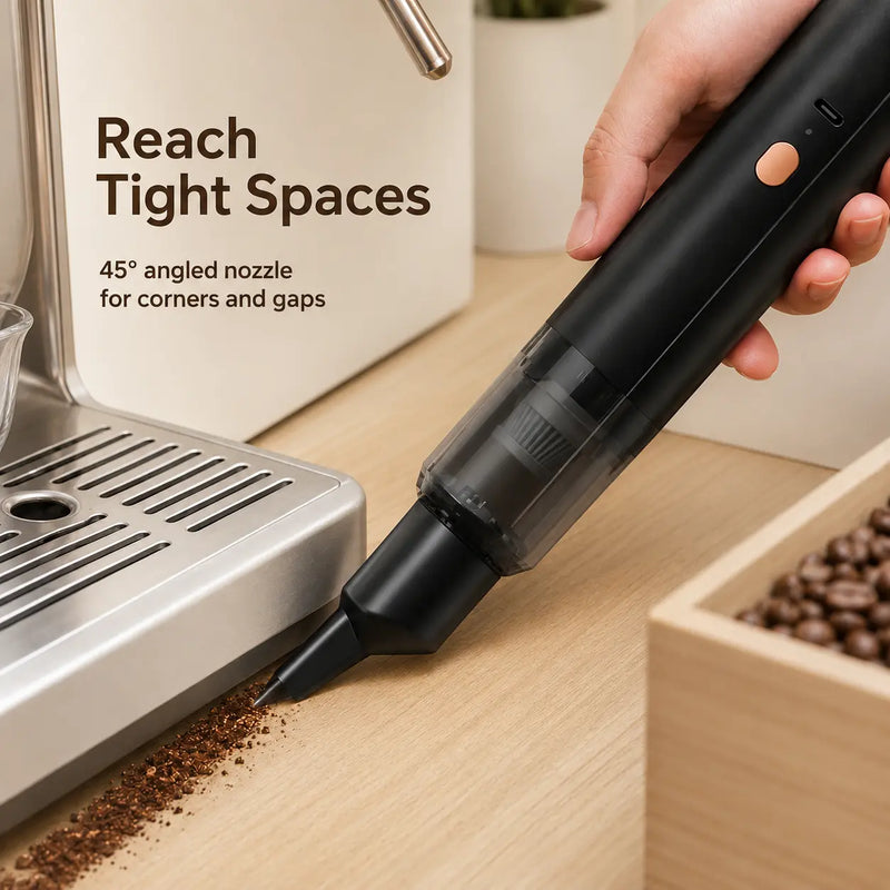 Handstofzuiger voor koffie, oplaadbaar via USB-C - productafbeelding