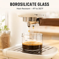Vaso medidor para espresso – 80 ml, vidrio de borosilicato con pico - miniatura 3