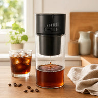 Adjustable Flow Ice Drip Cold Brew Coffee Maker: adjustable maker alternate angle full