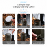 Yozcoffee ice drip jug step-by-step brewing guide with ice and drip setup