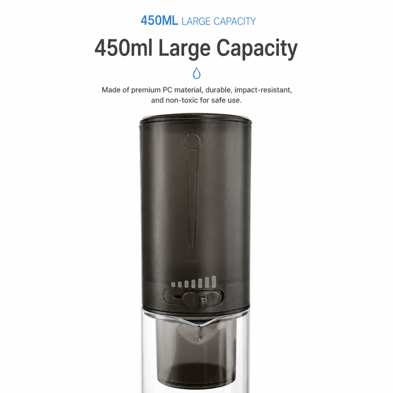 Yozcoffee ice drip jug large capacity feature graphic with transparent body