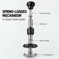 Espresso Tamper 51/53/58.5mm – Spring-Loaded Impact, Self-Leveling Flange - Vorschaubild 9
