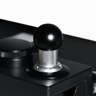 Yozcoffee 58mm aluminum alloy impact espresso tamper close-up on white background