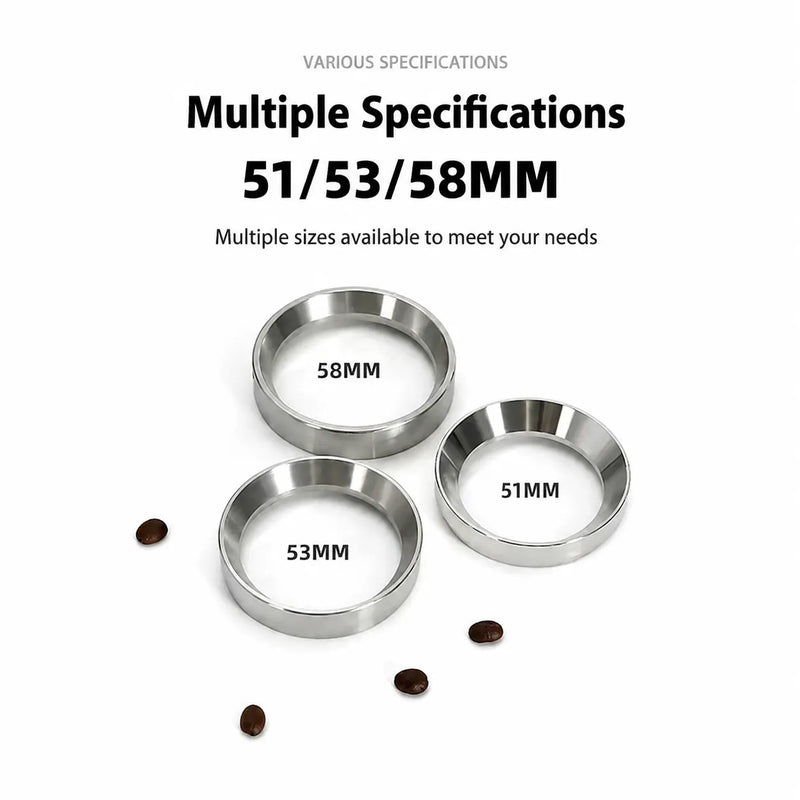 Espresso Dosing Funnel 51/53/58mm Magnetic Stainless Steel: three sizes