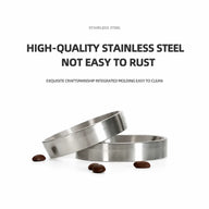 Espresso Dosing Funnel 51/53/58mm Magnetic Stainless Steel: stainless steel close-up