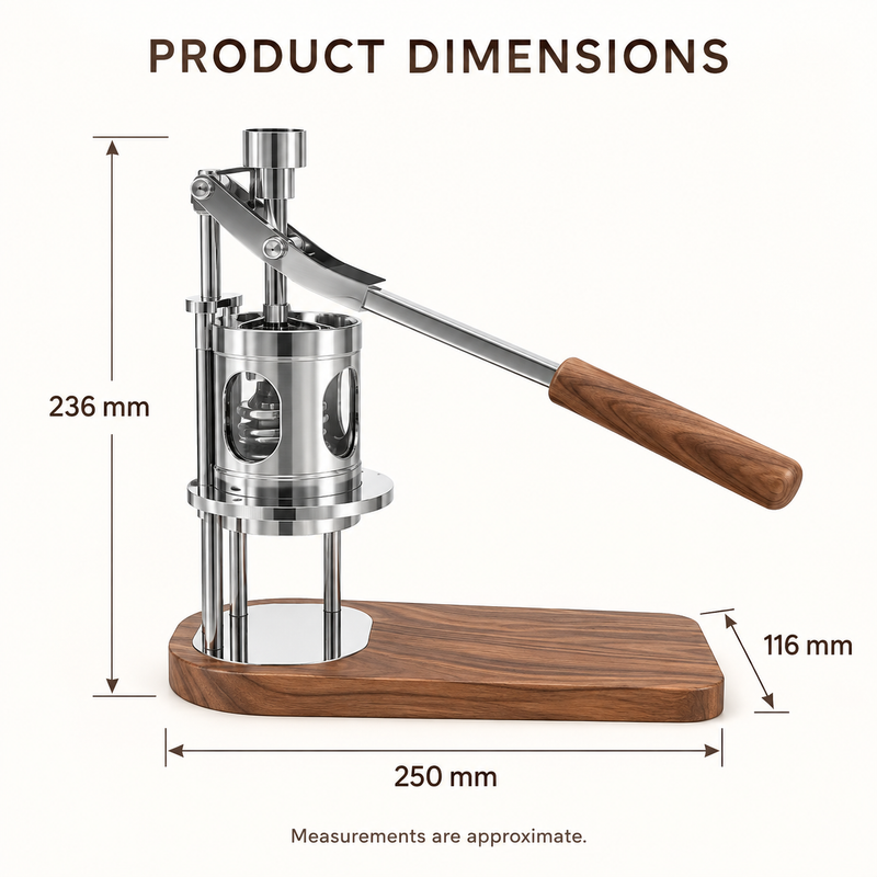 Manual Lever Espresso Maker – 51/58mm, Walnut Base - Produktbild