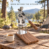 Manual Lever Espresso Maker – 51/58mm, Walnut Base - Vorschaubild 3