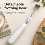 Handheld Milk Frother – USB-C, 3 Speeds, Double-Ring Head - miniatuur 8
