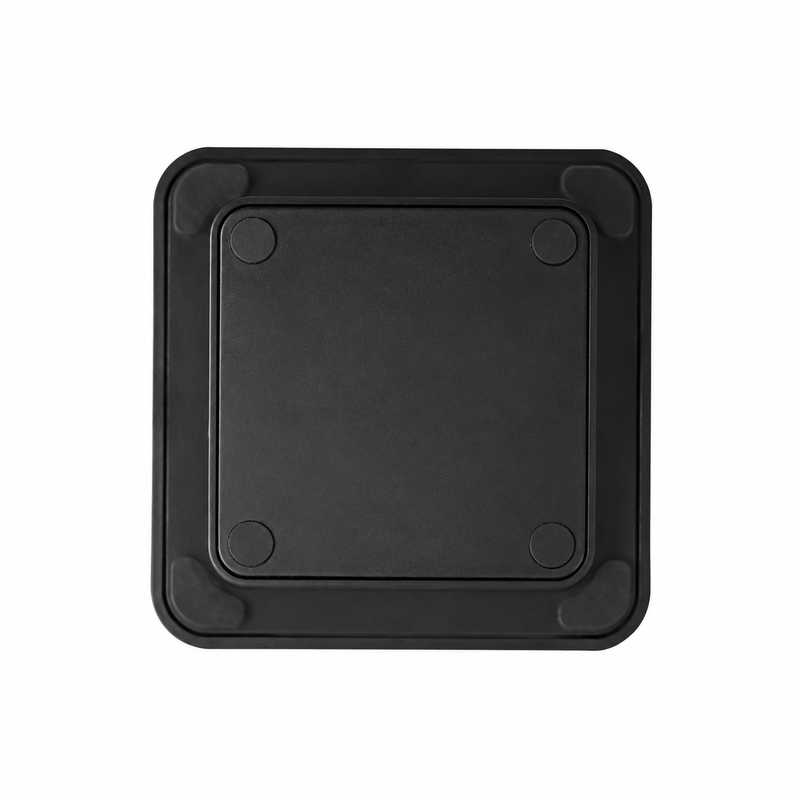 Bottom view of the Yozcoffee mini aluminum alloy digital coffee scale with non-slip feet