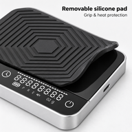 Close view of removable grooved heat-resistant silicone pad