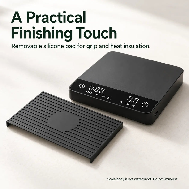 Yozcoffee 87 mm Mini Coffee Scale with Timer – 0.1g, USB-C - imagen del producto