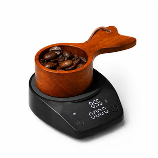 Espresso Coffee Scale 2kg 0.1g Compact Rechargeable: beans scoop