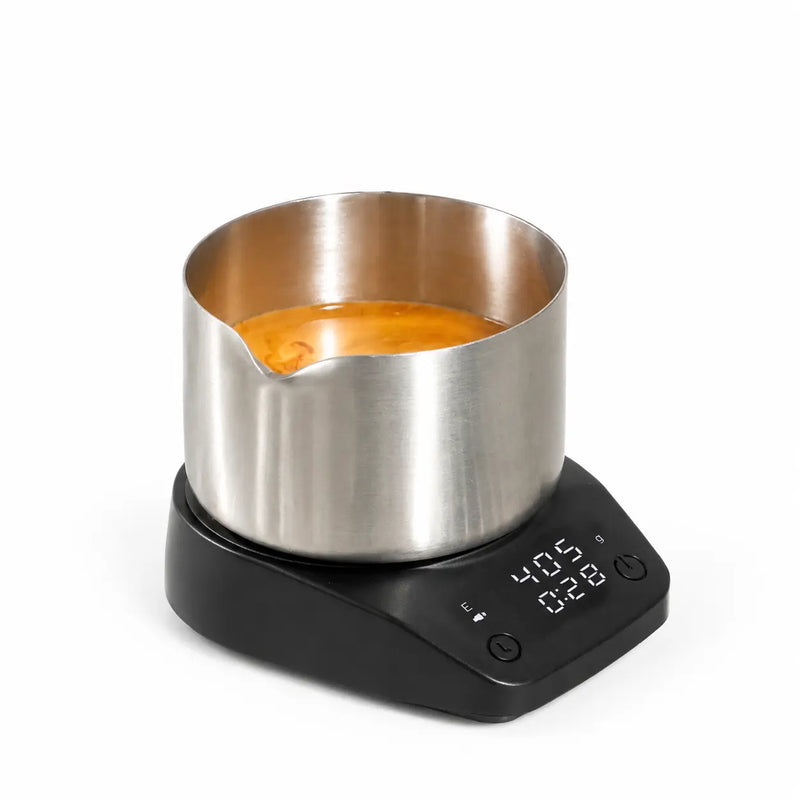 Espresso Coffee Scale 2kg 0.1g Compact Rechargeable: milk pitcher display