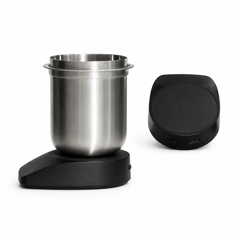 Espresso Coffee Scale 2kg 0.1g Compact Rechargeable: dosing cup side