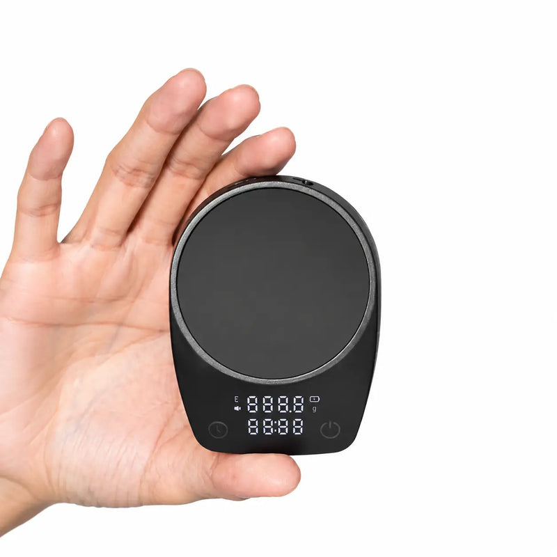Espresso Coffee Scale 2kg 0.1g Compact Rechargeable: hand top