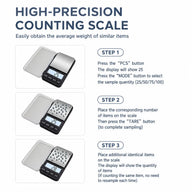 Pocket Coffee Scale 500g 0.01g Backlit LCD Compact Black: yozcoffee pocket coffee scale backlit lcd counting functio 05 steps