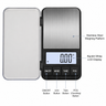 Yozcoffee pocket coffee scale with labeled buttons stainless steel platform and backlit display
