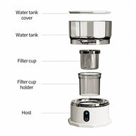 Portable Automatic Coffee Maker – 160ml Cordless Drip Brewer – parts