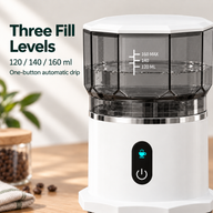 Automatic drip coffee maker water tank with 120, 140 and 160 ml fill levels