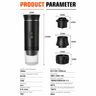 Portable Capsule Coffee Machine NS Compatible - size and compatibility chart