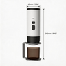 Yozcoffee portable capsule espresso maker dimensions 65mm diameter and 240mm height