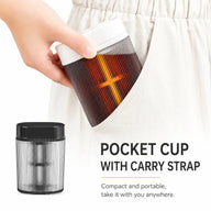Portable Cold Brew Cup 300ml with Built-In Filter: pocket carry