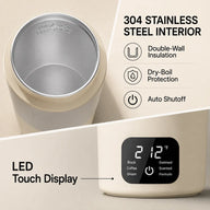 携帯電気ケトル 550 ml｜304ステンレス製のサムネイル 6