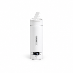 Portable Electric Travel Kettle – 500ml (16.9oz), Flip-Top Lid, 4 Temperature Presets, 12-Hour Keep Warm, 304 Stainless Steel, White