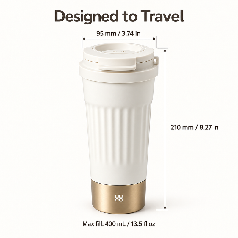Portable Electric Travel Kettle Cup – 400ml, 6 Temperatures - imagen del producto