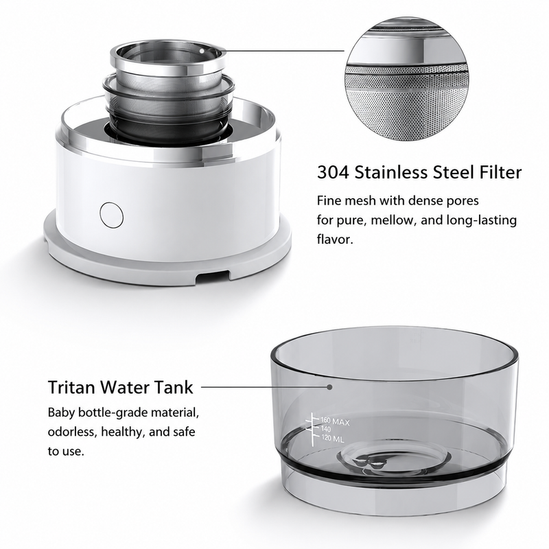 Portable Hand Brew Coffee Maker 304 Steel - in use 4