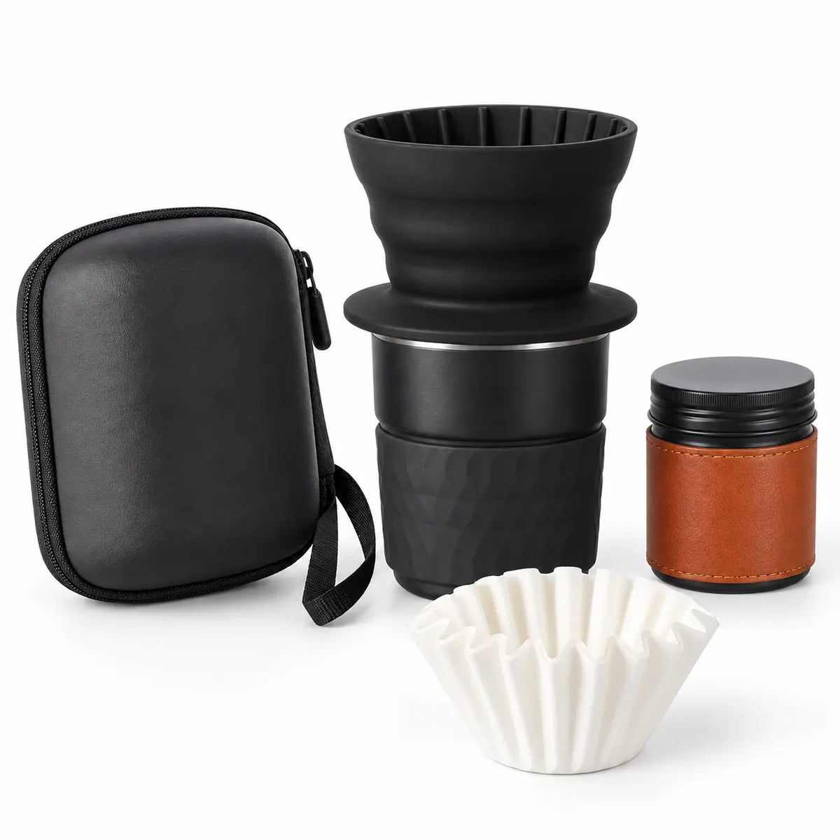 Portable Pour-Over Coffee Set – 300ml Cup & Folding Dripperの商品画像