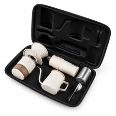 6-Piece Portable Pour-Over Coffee Set with Grinder & Travel Case