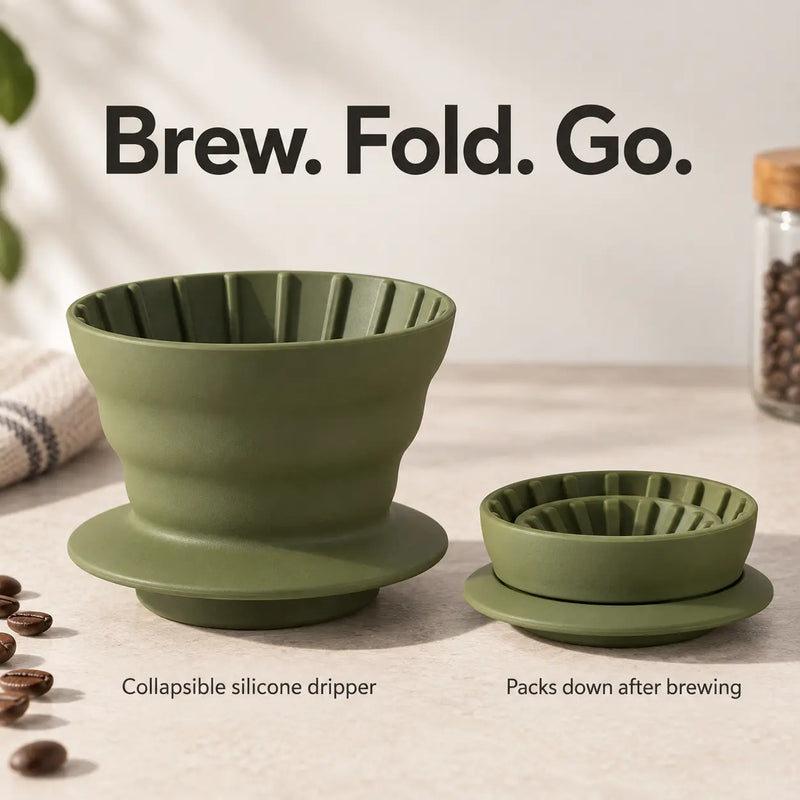 Portable Pour-Over Coffee Set – 300ml Cup & Folding Dripperの商品画像