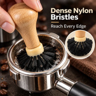 Portafilter Cleaning Brush – Wooden Handle, 51mm & 58mm - miniatura 4