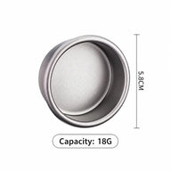 Espresso Filter Basket 58mm 18g Pure Titanium 0.2mm: size capacity