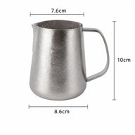 Latte Art Milk Pitcher 420ml Pure Titanium Pointed Spout: yozcoffee pure titanium latte art milk pitcher 420ml point 05
